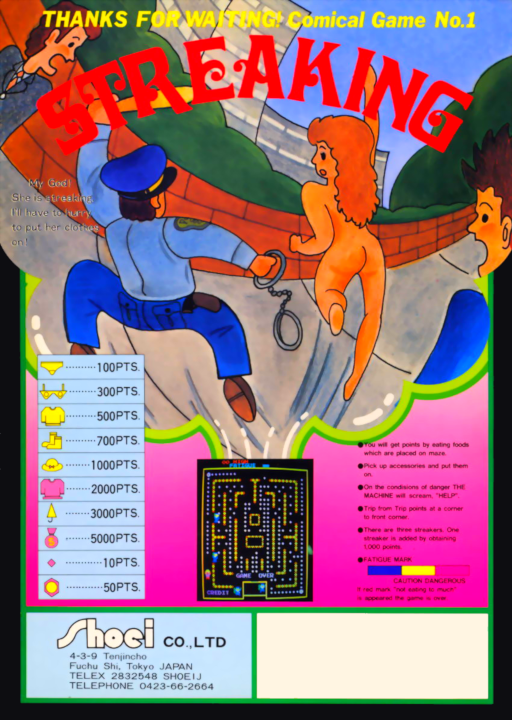 Streaking (set 1) [Bad Colours] Arcade Game Cover